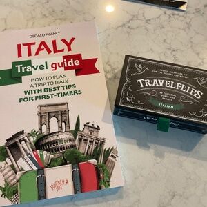Italy Travel guide ad English/Italian flip/flash cards